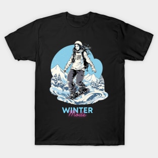 Winter Mode - Women's Snowboard T-Shirt